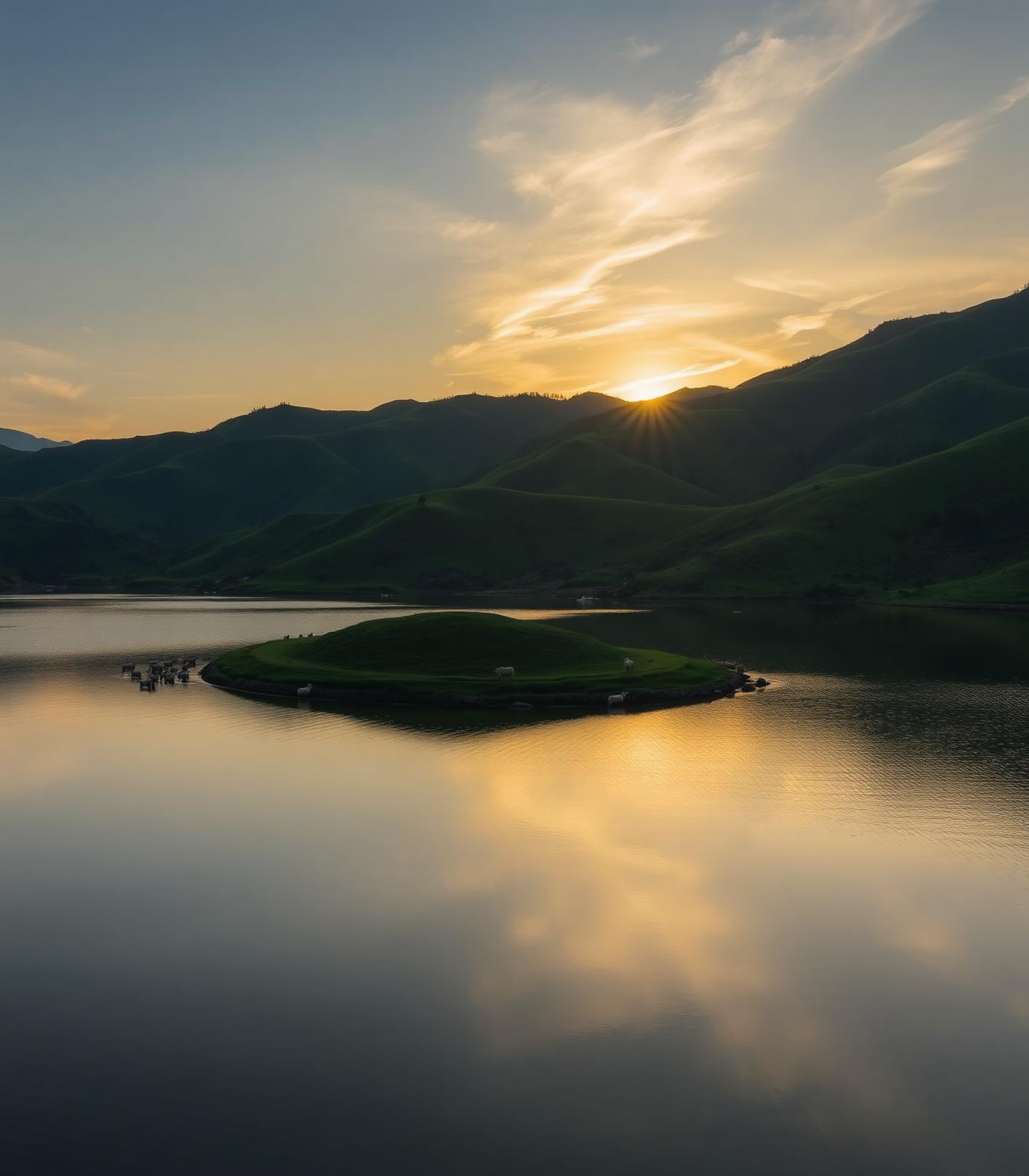 Mannavanur lake at dawn