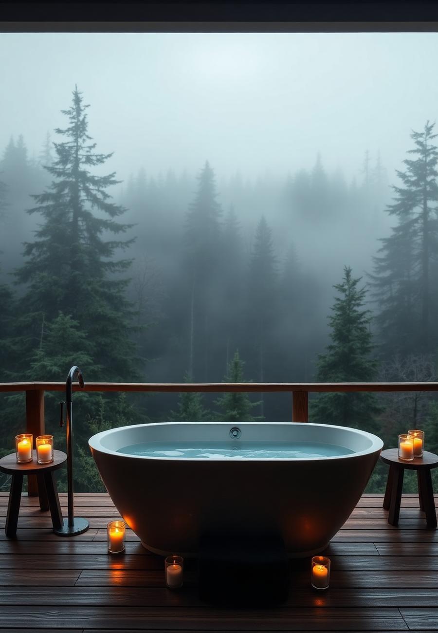 Forest trail at dawn